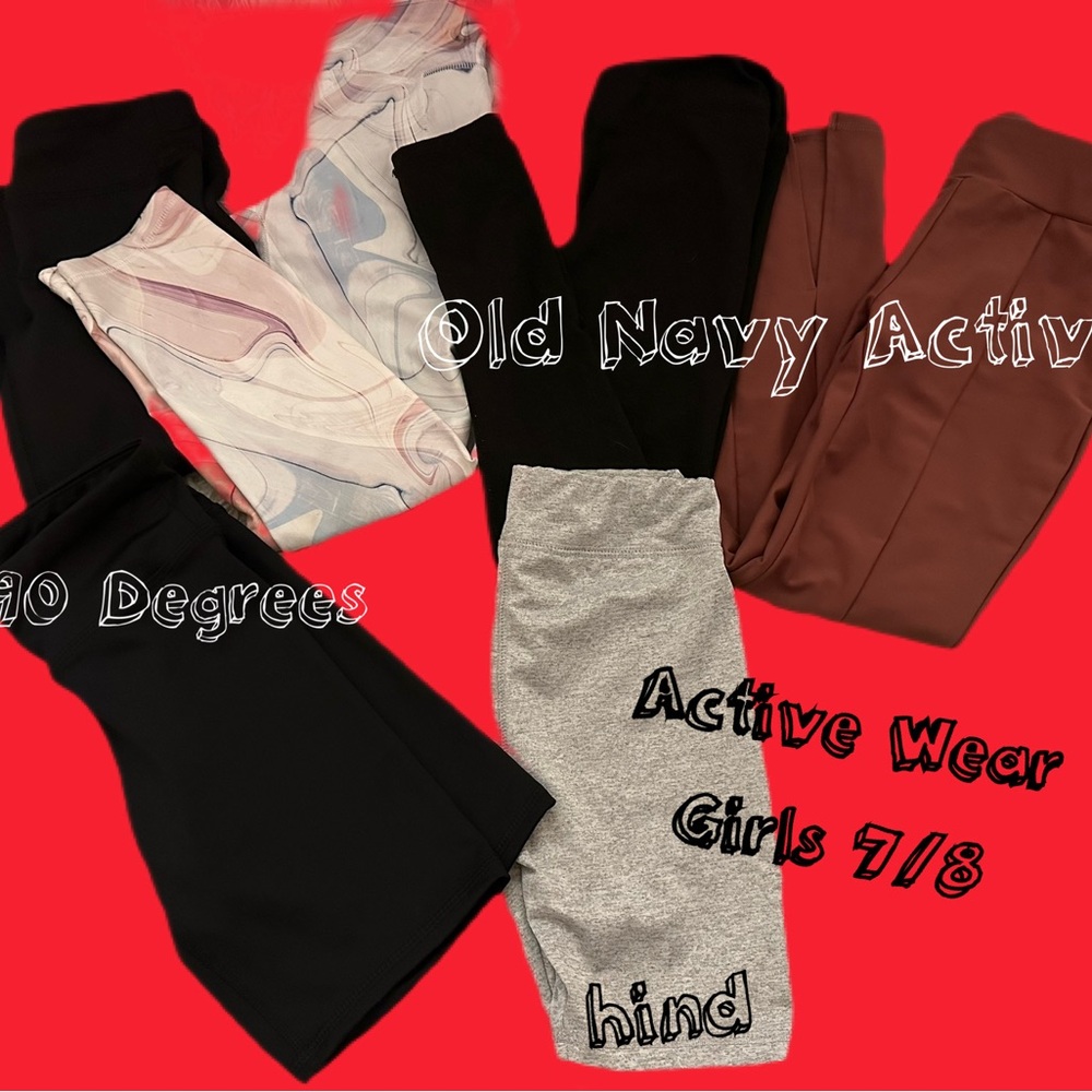 Old Navy, hind, & 90 Degrees by Reflex Girls Activewear Medium 8 workout dance